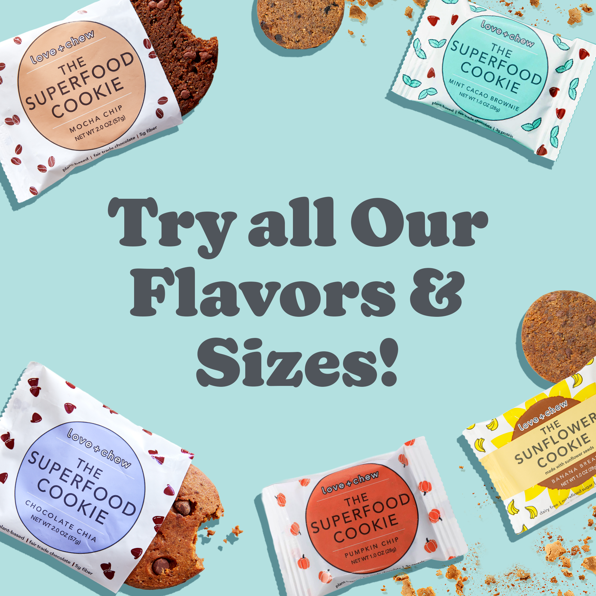 Mini Cookies Variety Pack – Love + Chew Mini Cookies Variety Pack – Love + Chew