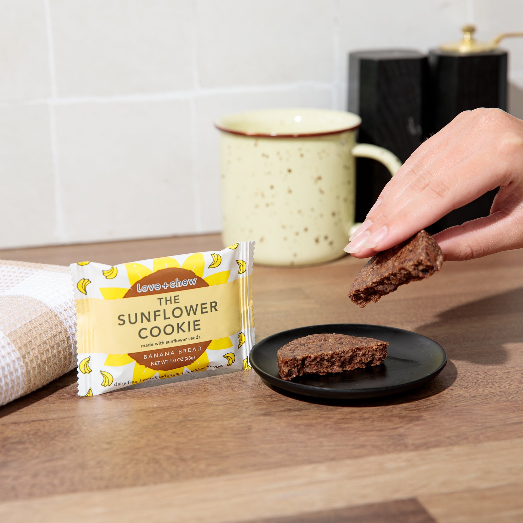 Mini Banana Bread Sunflower Cookie
