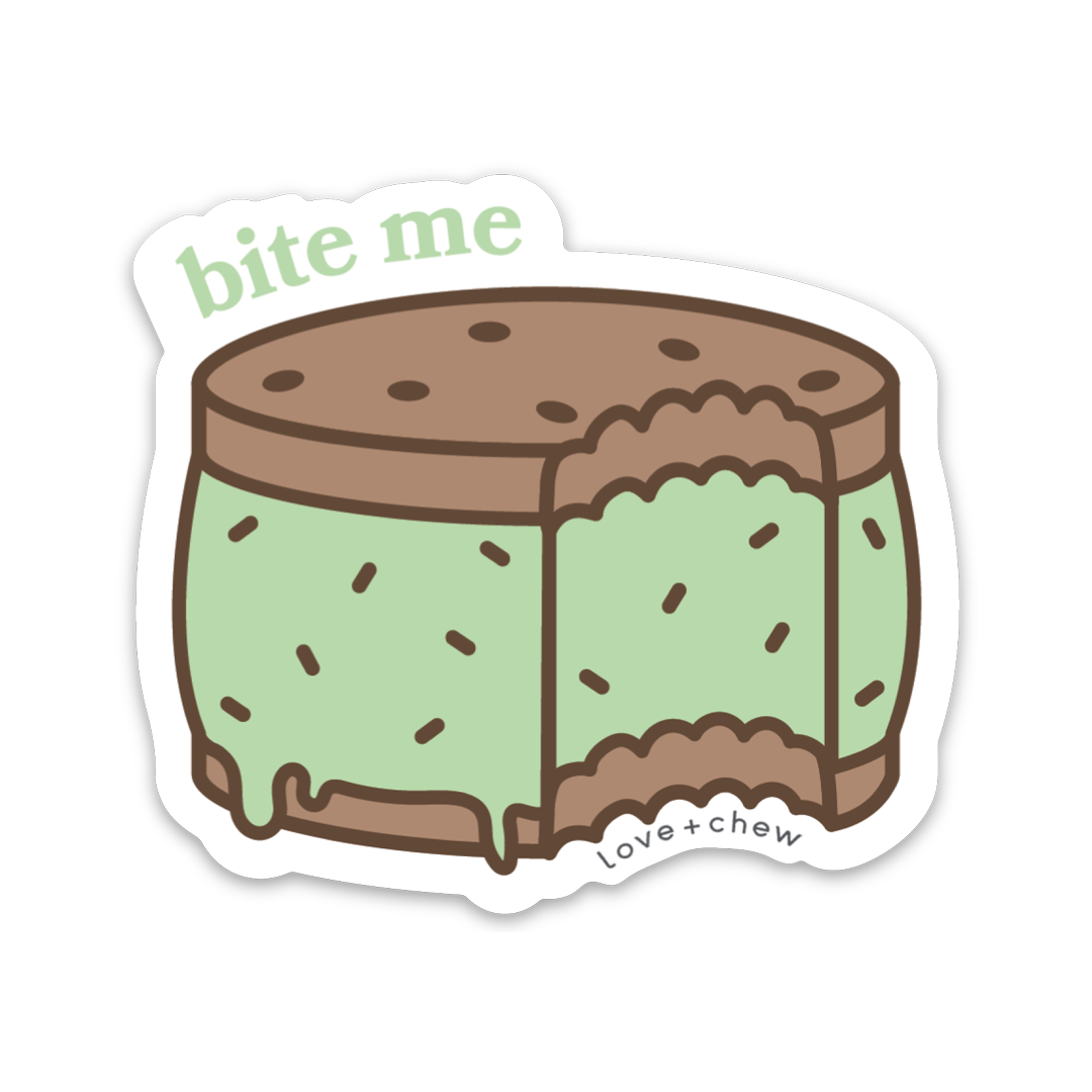Bite Me Ice Cream Sandwich Sticker