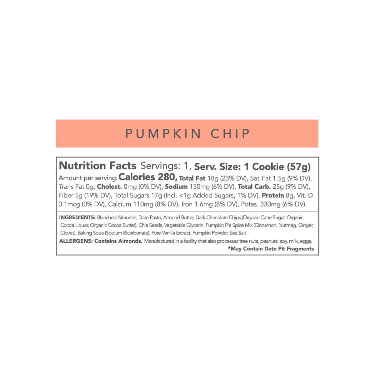 PUMPKIN CHIP - 2 OZ - BOX OF 60 - ReCharge